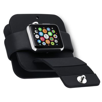 ซิลิโคนสายชาร์จ Winder Stand Dock ที่วางสายเคเบิลกระเป๋าสตางค์ฐานกล่องสำหรับ Apple Watch 4 สำหรับ Iwatch 38MM 42MM